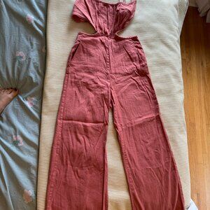 Anthropologie Linen Jumpsuit